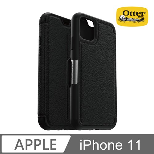 OtterBox iPhone 11 Strada步道者系列真皮掀蓋保護殼-黑