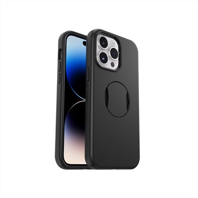 OtterBox iPhone 14 Pro Max OtterGrip Symmetry炫彩幾何隱形支架保護殼-黑 (支援MagSafe)