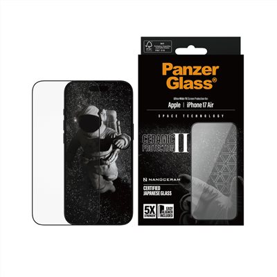 PanzerGlass iPhone  Air  6.6吋 Ceramic 2.5D 5倍超強化滿版抗指紋微晶陶瓷玻璃保貼 (日本Ohara結晶玻璃)