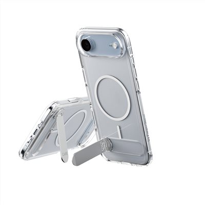 PanzerGlass iPhone Air 6.6吋 KICKSTAND 細磁吸旋轉立架殼-透白