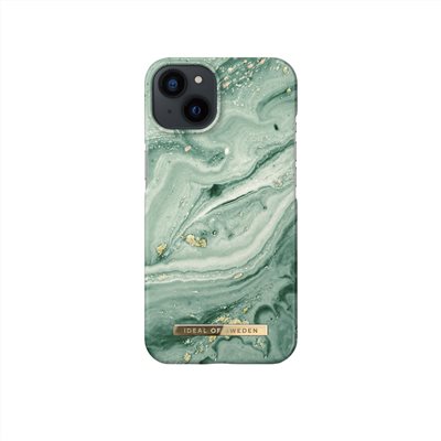 IDEAL OF SWEDEN iPhone 13 北歐時尚瑞典流行手機殼-薄荷漩渦大理石