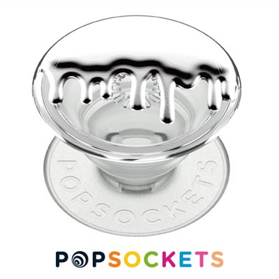 POPSOCKETS泡泡騷多功能手機支架2代-Chrome Drip Silver